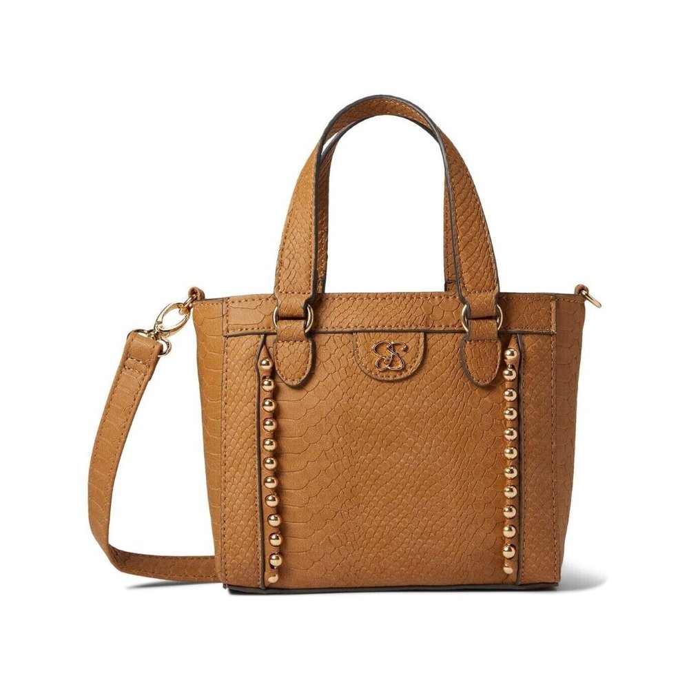 Jessica Simpson Tonal Python Pecan Gia Satchel Women Handbags Purse